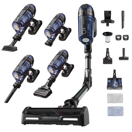 Rowenta XForce Flex 12.60 Aqua - Aspiradora Escoba sin Cable, Potente succión 150 Air Watts, Batería larga duración hasta 45 minutos, 2 en 1 para fregar y aspirar, Sistema de tubo flexible, RH98C8WO Rowenta XForce Flex 12.60 Aqua - Aspiradora Escoba sin Cable, Potente succión 150 Air Watts, Batería larga duración hasta 45 minutos, 2 en 1 para fregar y aspirar, Sistema de tubo flexible, RH98C8WO