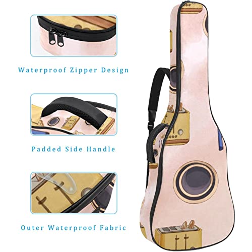 Étui de protection pour guitare acoustique classique et acoustique – Motif géométrique – Rembourré, Multicolore 05, 42… - Les Beatles, Paul McCartney, John Lennon, RIngo Starr, George Harrison Étui de protection pour guitare acoustique classique et acoustique - Motif géométrique - Rembourré, Multicolore 05, 42… – Image 5