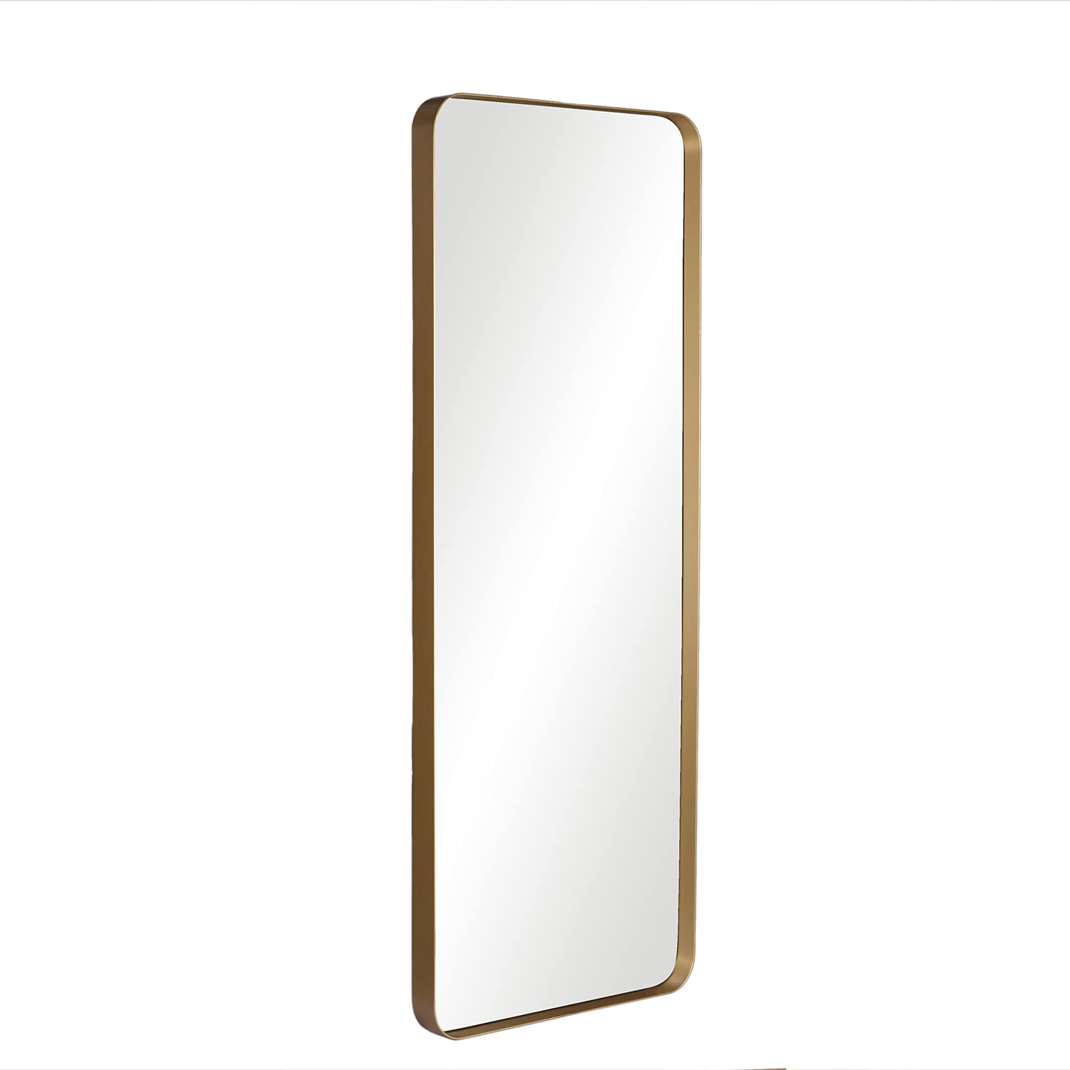 Buy Gold Wall Mirror, 18x48 Inch Metal Frame Long Mirror with Rounded