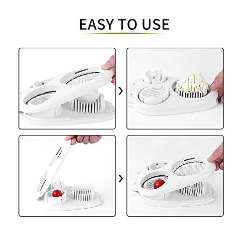 image for Huinsh Boiled Egg Slicer 3 Slicing Styles Divider Boiled Egg Slicer St