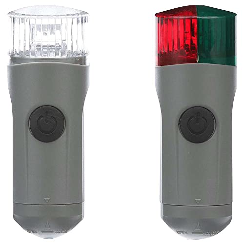 Seachoice 06261 Portable Battery-Operated LED Navigation Light Kit, Red/Green Bow Light, White Stern Light by SEACHOICE - Image 5