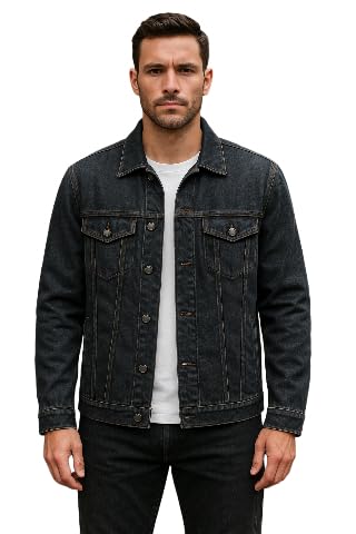 Image of FUNDAY FASHION Regular Wear Full Sleeves Men's Denim Jacket