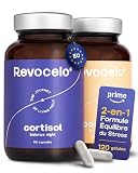 Cortisol Regulation Jour & Nuit – Système 2 phases pour la résilience et le calme – avec KSM-66® Ashwagandha, L-théanine & 6+ adaptogènes – Testé en laboratoire, fabriqué dans l’UE, 120 gélules