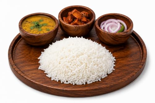 Image of Wooden thali Big Size, 12 inches Sheesham Wood Serving Plate, Round, Natural Brown, Chemical-Free (Wooden Thali Big Szie)