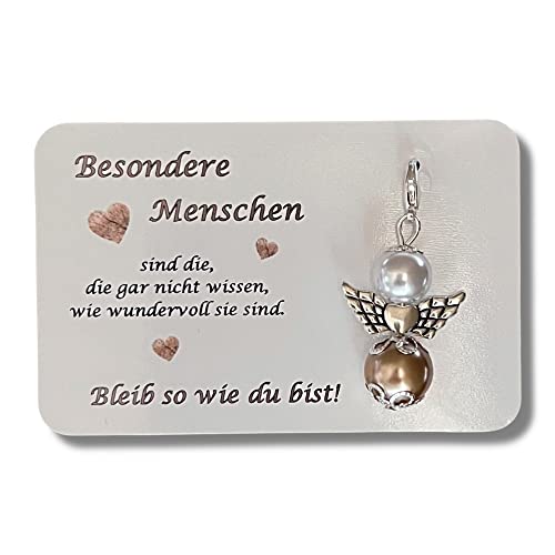 Schutzengel Schlüsselanhänger Besondere Menschen Geschenk Gastgeschenk Oma Mama Freundin Karte Perlenengel Danke Engel