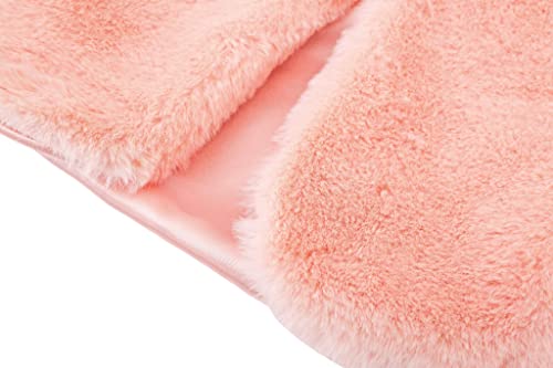 Image of Lilax Girls Cozy Faux Fur Long Sleeve Crew Neck Dress Coat