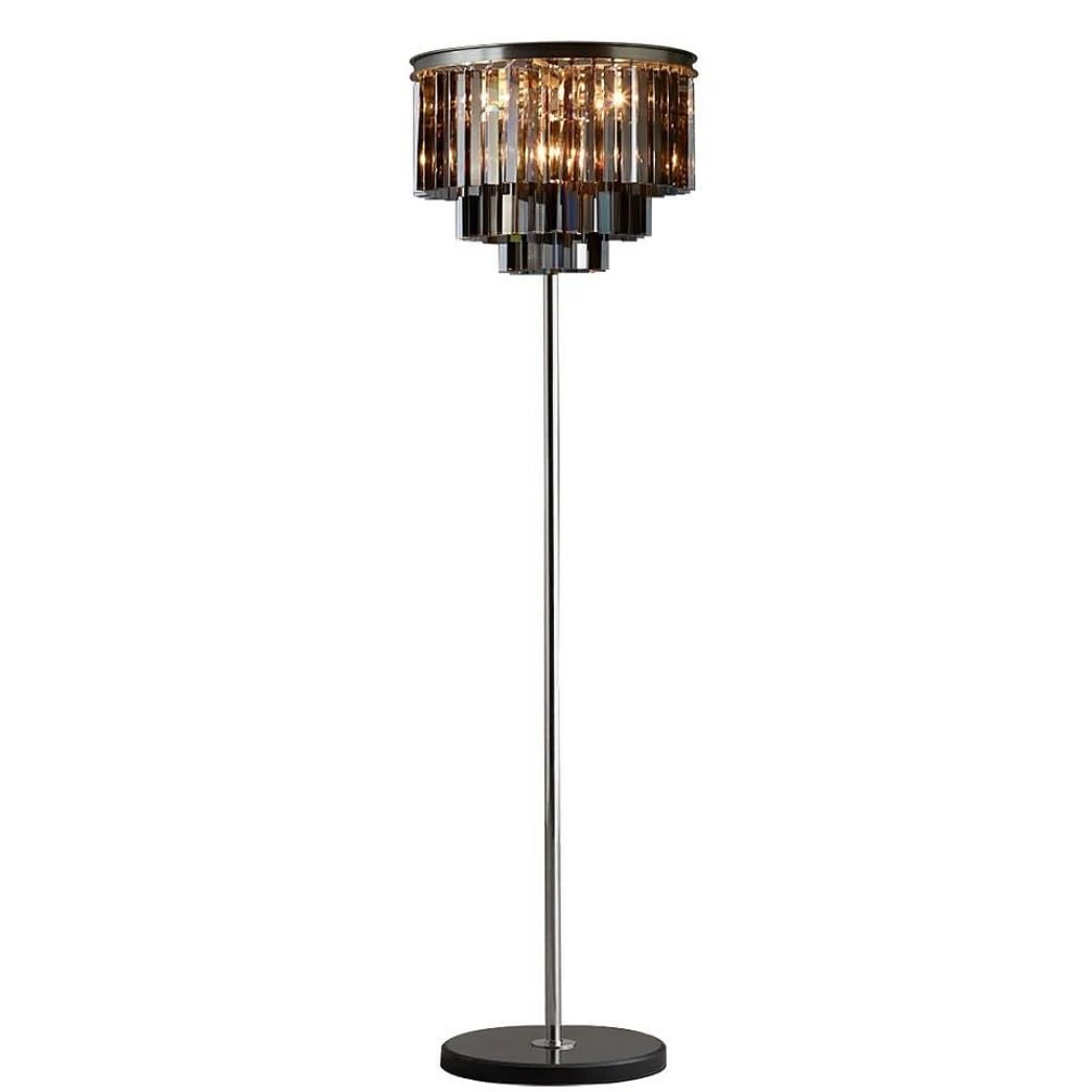 CVdrtyED Standing Lamp Metal Floor Lamp with Crystal Lampshade Modern Standing Lamps with Marble Base Light Bedroom Living Room(A)