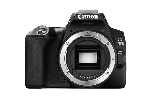 Canon EOS 250D Camera Body - 24.1 MP APS-C sensor - 5 FPS Continuous Shooting - 4K Video - Bluetooth Wi-Fi - Beginners DSLR