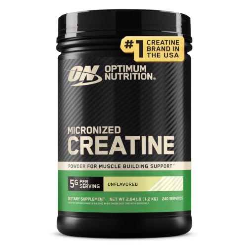 Optimum Nutrition Creatine, Micronized Creatine Monohydrate Powder, Supports Strength & Recovery,...
