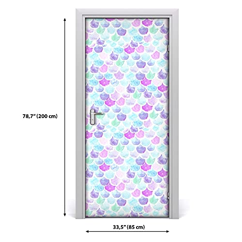 Étiquette décoration auto-adhésive pour masquer une porte abîmée - 4