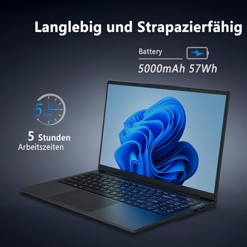 16 Zoll Laptop mit Beleuchteter Tastatur,1920×1200 FHD IPS Display,32GB RAM 512GB SSD,AMD Ryzen3 3250U,1MP Webcam,WiFi,BT,HDMI,USB,Type-C,Fingerprint,Numpad,für Business und Studenten – Bild 6