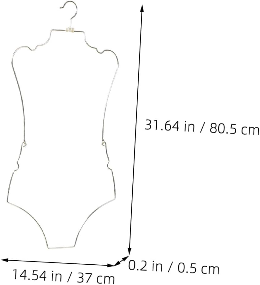 2pcs Metal Swimsuit Hangers for Display, Foldable Bathing Suit and Two-piece Clothes Hangers, Gold Metal Dress and Organizer for Retail and Home Use