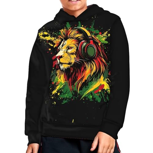 FOR U DESIGNS Boys Lightweight Hooded Sweatshirt Long Sleeve Athletic Pullover Breathable Top for Gym Running Hiking