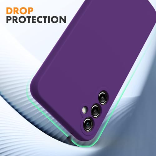 Image of Elzzi Microfiber Candy Case Compatible for Samsung S23 FE 5G Smooth Touch Cushion Liquid Soft Silicone Gel Rubber Phone Cases Non-Slip Full Body Protective Shockproof Back Cover - Violet