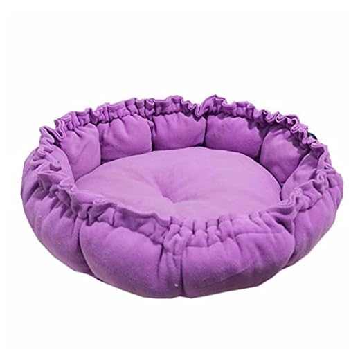 2ST A Rund Pet Kennel Pumpkin Nest Justerbar PKRIVA Bomull hund säng katt kattunge sovande kudde varmt med sätt teddy chihuahua (Color : 6, Size : M)