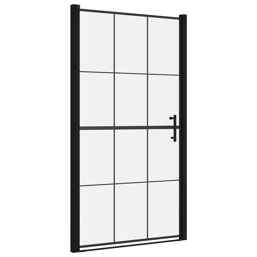 SKM Puerta de Ducha de Vidrio Templado Negro 100x178 cm,Bricolaje,Fontanería,Piezas y Herramientas para componentes de fontanería,Artículos de Ducha,Puertas de Ducha,148889