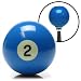 American Shifter 96047 Solid Blue 2 Ball Billiard Pool Shift Knob