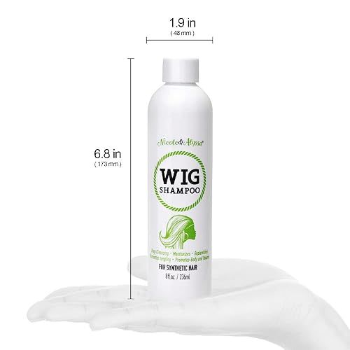 Vista 5 de [ Nicole & Alyssa ] Juego de spray y champú para peluca, solución de cuidado de peluca sintética (original)