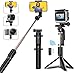 Produktbild Selfie Stick Stativ, Bovon Verstellbare Selfie Stange mit Bluetooth-Fernauslöser, 360° Rotation Ausfahrbar, Selfiestick für alle Telefone mit der Breite von 5.51-8.51 cm, Gopro Action Kamera (Schwarz)