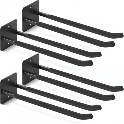 GSYJMRH 4 Pack Garage Hooks Heavy,Duty Wall Mount Organizer,14 Inches Extra Large Garage Storage Hooks for Hanging Yard Tools,Car Tires, Ladders,Chairs,Strollers
