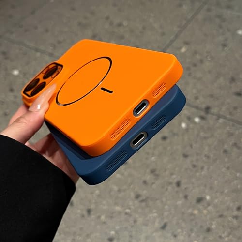 Étui magnétique iPhone 15 Plus bleu Caseative protection objectif compatible MagSafe - 6
