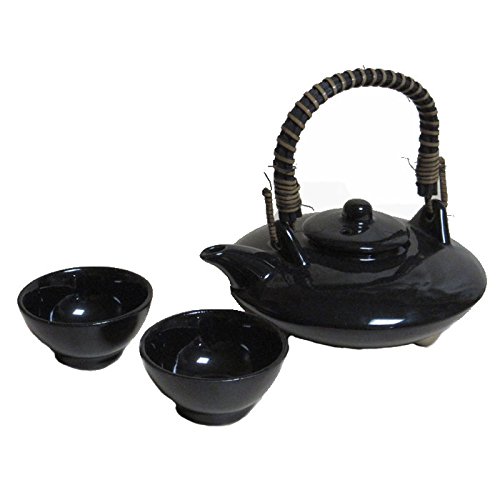 Amazon.co.jp: 黒 ジョカ （焼酎用酒器）【盃 2個付】 : ホーム＆キッチン
