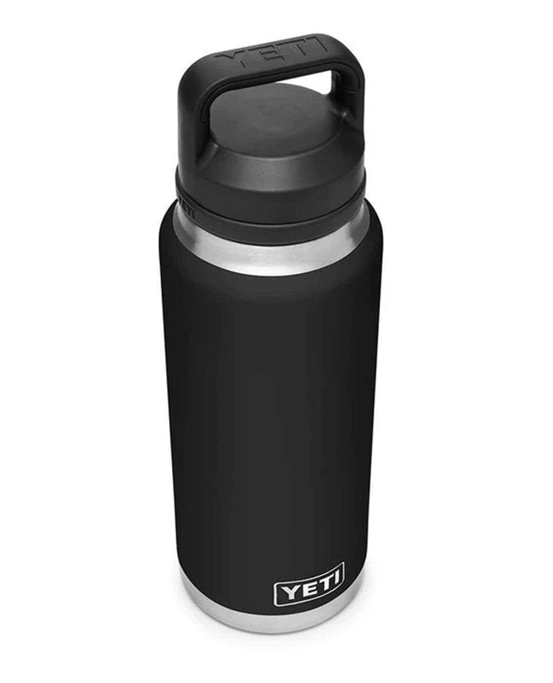 YETI Rambler Bottle Chug, Vaccum Insulated Stainless Steel Bottle with Leakproof Chug Cap, Black, 36 oz (1065 ml)