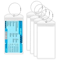 5 Stück Kreuzfahrt Gepäckanhänger, 8.8 * 18.2cm Transparente Kofferanhänger Kofferschilder Anhänger Gepack Schild mit 5 Verschraubbaren Metallband Wasserfest für Koffer Gepack Tasche