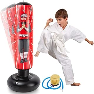 Dinosaur Inflatable Punching Bag - 140 cm Inflatable Boxing Punch Bags for Kids Free Standing Punch Bag for Immediate Bounce Back Bop Bag Exercise Stress Relief Dinosaur Design