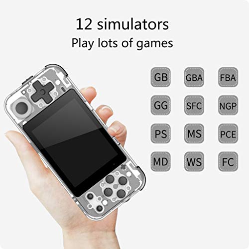 CHENGBEI POWKIDDY Q90 – Console de videogame portátil retrô com sistema duplo e 16 simuladores