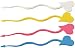 Produktbild FACKELMANN 50426 Partypicker Herz-Metallic 18cm 10 Stück aus PS, Kunststoff, rot/blau/gelb/weiß