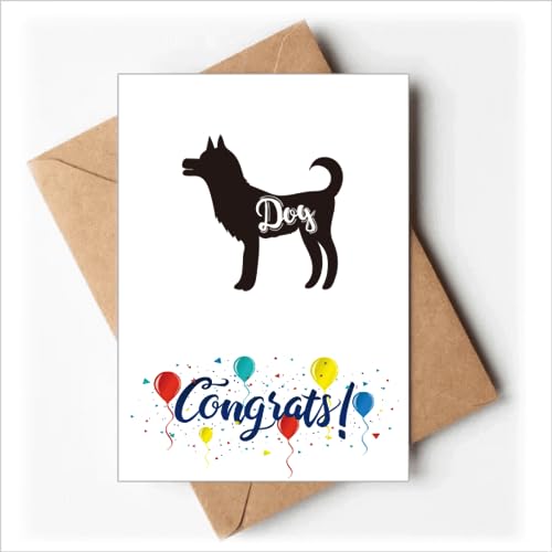 Cartes de mariage motif chien noir et blanc pour table de fête champêtre
