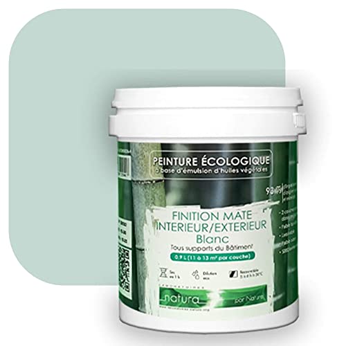 Peinture écologique Natura Tassili® Les Verts (Mille Teintes E12-56) Intérieur/Extérieur MAT pour 13 m² - 1.00 L Cover