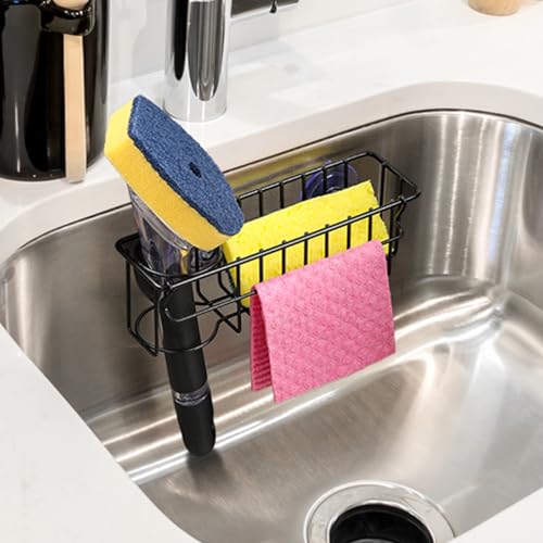 image for LANDNEOO 3-In-1 Sponge Holder for Kitchen Sink, 2 Type Suspension Opti