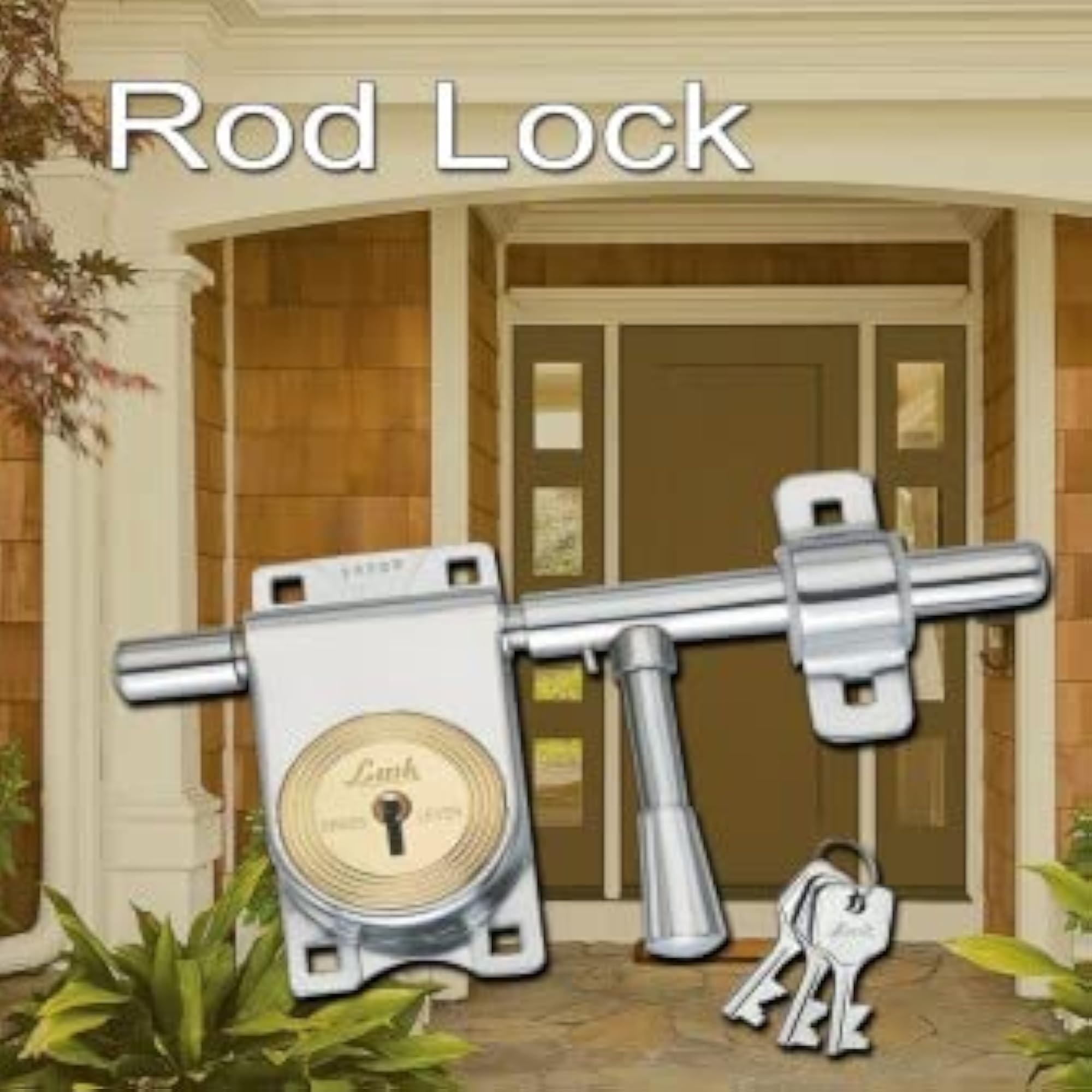 Kadi-Tala Rod Lock with Brass Levers, 8 Inches