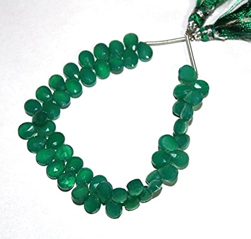 Onyx vert naturel briolette pour création de bijoux haute joaillerie