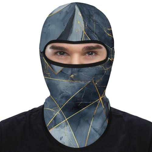 Breathable Balaclava, Abstract Art Geometry Face Cover, Ski Mask for Outdoor Sports & All-Season Use