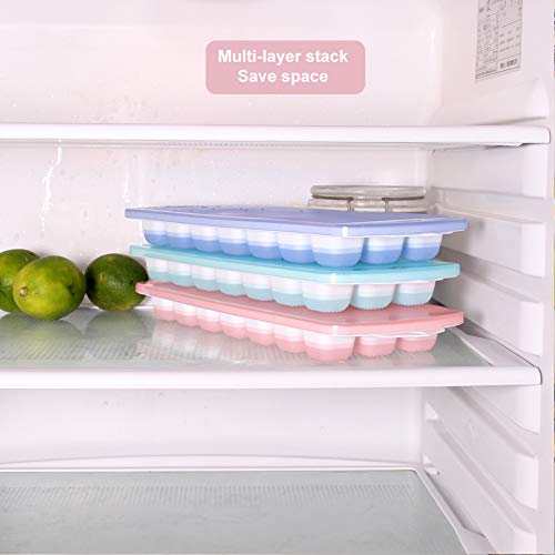 Bandeja para cubos de gelo, molde faça-você-mesmo flexível resistente a derramamento de 21 grades pa