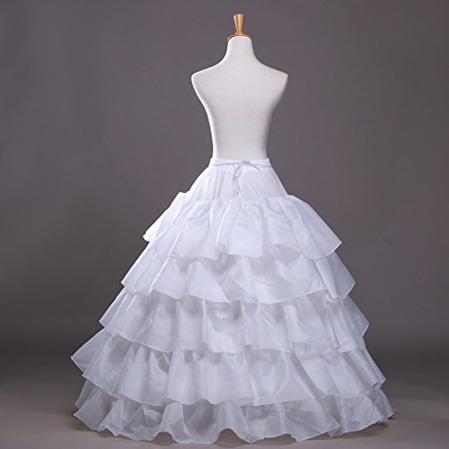 Edith Qi Wedding Ball Gown Petticoat 4-Hoop Crinoline Underskirt Evening Party Dress #TOP3