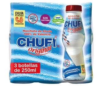 HORCHATA CON DENOMINACIÓN DE ORIGEN CHUFA DE VALENCIA CHUFI PACK 3 X 250 ML.