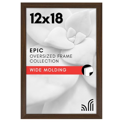 Cadre pour poster 12x18 cm noyer horizontal vertical - 2