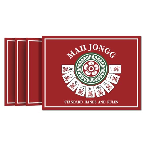 Mahjong Beginners Guide - Us Table Game Rules, Waterproof Paper Mahjong Scoring Card, Fast Reference Set for Men, Women, Family,