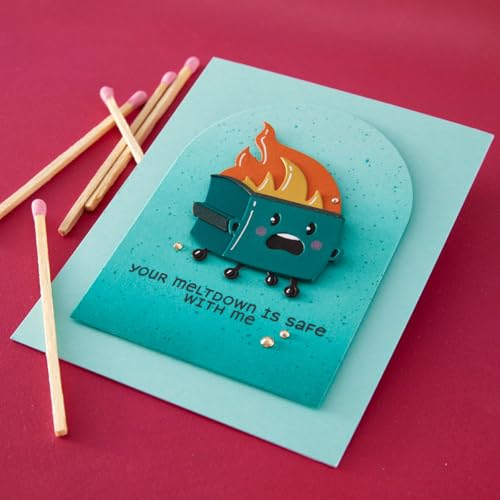Matrices de découpe et tampons transparents Dumpster Fire scrapbooking - 4