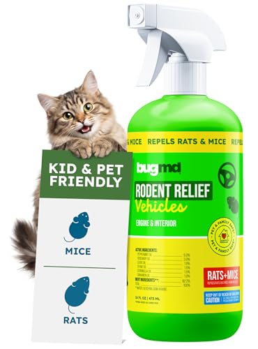 BugMD Rodent Repellent for Car Engines | Natural Peppermint Oil Spray to Repel Rats, Mice &...