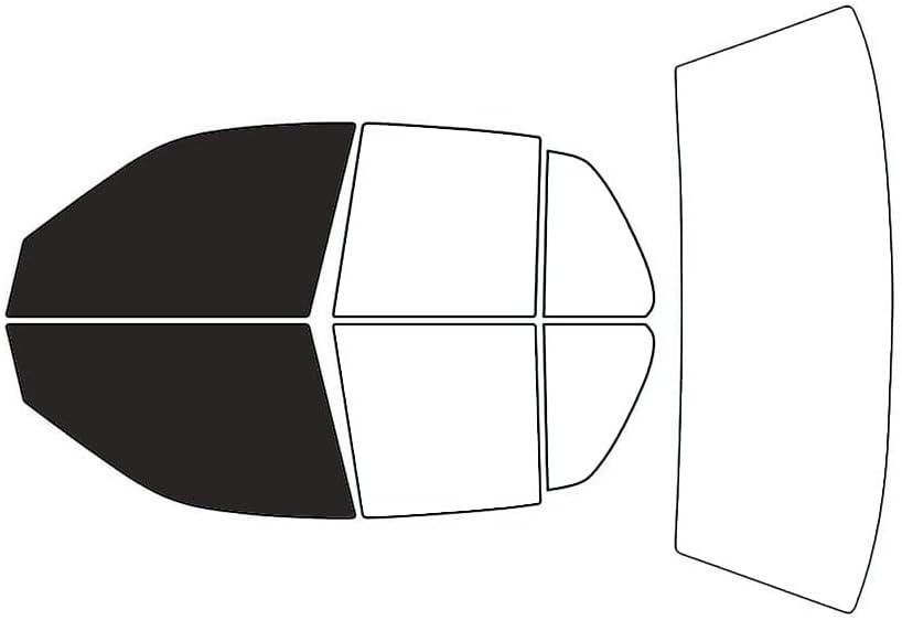 Rvinyl Window Tint Kit Compatible with Ford Crown Victoria 1998-2011 - Black 20% - Single Ply No Bubble Film - Do it Yourself Vehicle Front Precut Kit