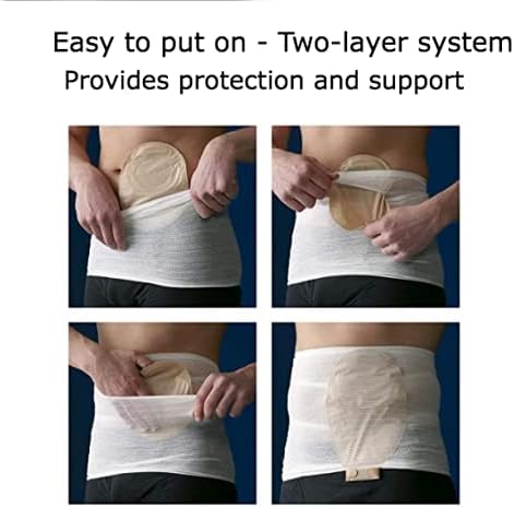 Corsinel StomaSafe Classic (Pack of 3) Ostomy/Hernia Light Support (White, S (31.5-39.5in) by TYTEX