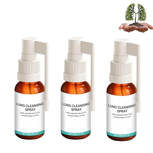 Zentheca Lung Cleansing Spray, Herbal Spray Cleaning Sprays, Natural Cleanse & Breathe sprays, 30ml Herbal Lung Cleanse Mist, Powerful LUNG Support (3pcs)