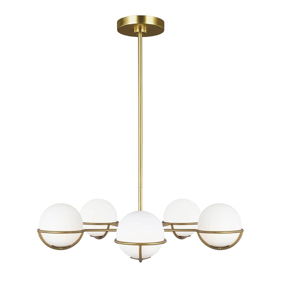 Feiss Chandelier, Polished Nickel