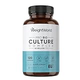 Bio Cultures Complex Probiotics & Prebiotics - 60 Billion CFU - 2 Months Supply - 120 Capsules - 20 Live Bio Cultures - Lactobacillus & Bifidobacterium Strains - Vegan Probiotic Complex Capsules