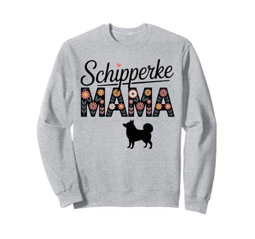 Schipperke Mama Cute Floral Dog Lover Pet Owner Art Sudadera
